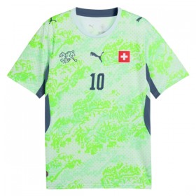 Jalkapallo Peliasut Sveitsi Granit Xhaka 10 Vieras Pelipaita MM-kisat 2026 Lyhythihainen