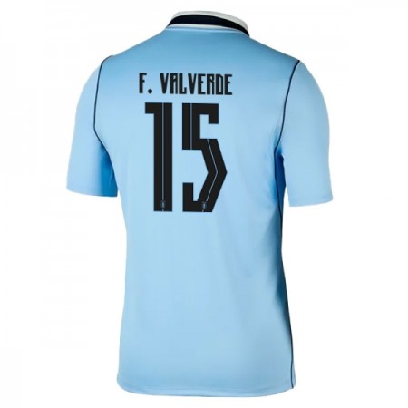 Jalkapallo Peliasut Uruguay Federico Valverde 15 Koti Pelipaita MM-kisat 2026 Lyhythihainen