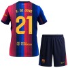 Jalkapallo Peliasut FC Barcelona Frenkie de Jong 21 Lasten Koti Pelipaita 2026-27 Lyhythihainen