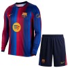 Jalkapallo Peliasut FC Barcelona Lasten Koti Pelipaita 2026-27 Pitkähihainen Jalkapallo Peliasut FC Barcelona Lasten Koti Pelipaita 2026-27 Pitkähihainen