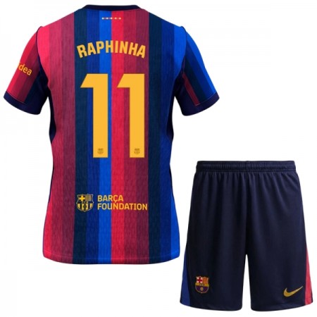 Jalkapallo Peliasut FC Barcelona Raphinha 11 Lasten Koti Pelipaita 2026-27 Lyhythihainen Jalkapallo Peliasut FC Barcelona Raphinha 11 Lasten Koti Pelipaita 2026-27 Lyhythihainen