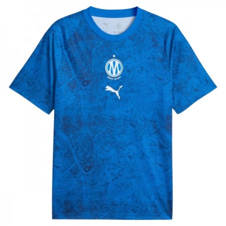 Jalkapallo Peliasut Olympique de Marseille Pre-Match 2026-27 Sininen Lyhythihainen