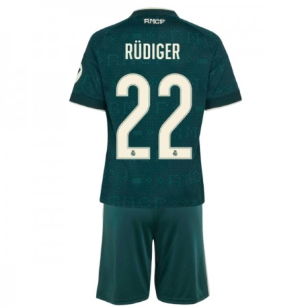 Jalkapallo Peliasut Real Madrid Rudiger 22 Lasten Vieras Pelipaita 2026-27 Lyhythihainen