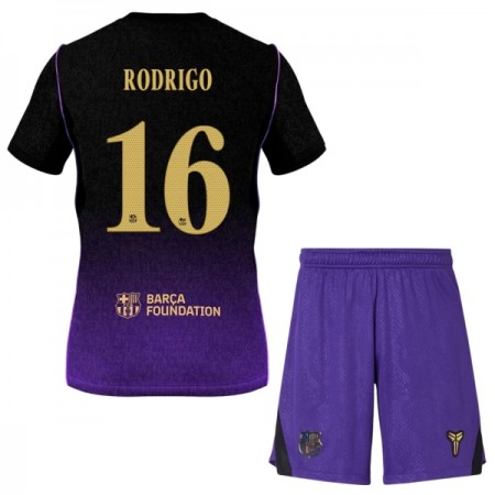 Jalkapallo Peliasut FC Barcelona Rodrigo 16 Lasten Vieras Pelipaita 2026-27 Lyhythihainen