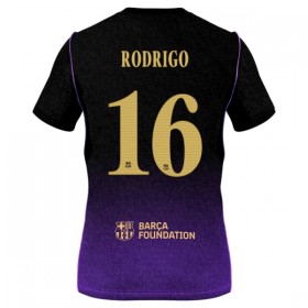 Jalkapallo Peliasut FC Barcelona Rodrigo 16 Vieras Pelipaita 2026-27 Lyhythihainen