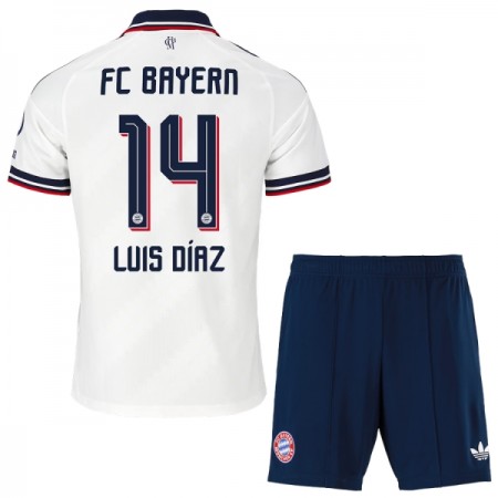 Jalkapallo Peliasut FC Bayern München Luis Diaz 14 Lasten Vieras Pelipaita 2026-27 Lyhythihainen Jalkapallo Peliasut FC Bayern München Luis Diaz 14 Lasten Vieras Pelipaita 2026-27 Lyhythihainen