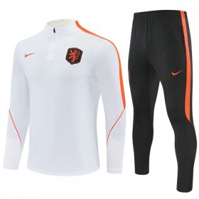 Alankomaat Training Huppari Quarter-Zip 2026-27 Valkoinen