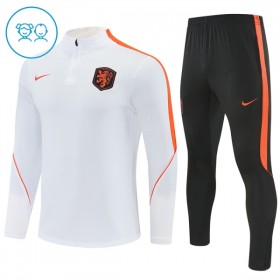 Lasten Alankomaat Training Huppari Quarter-Zip 2026-27 Valkoinen