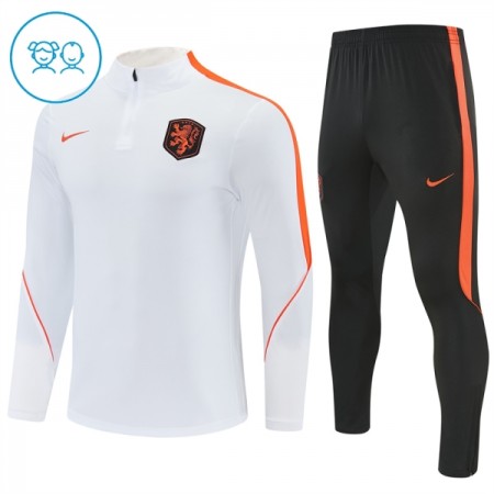 Lasten Alankomaat Training Huppari Quarter-Zip 2026-27 Valkoinen