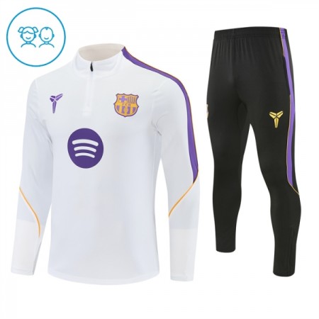 Lasten Barcelona Training Huppari Quarter-Zip 2026-27 Valkoinen