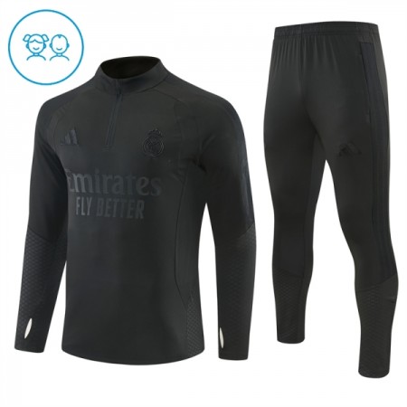 Lasten Real Madrid Training Huppari Quarter-Zip 2026-27 Musta
