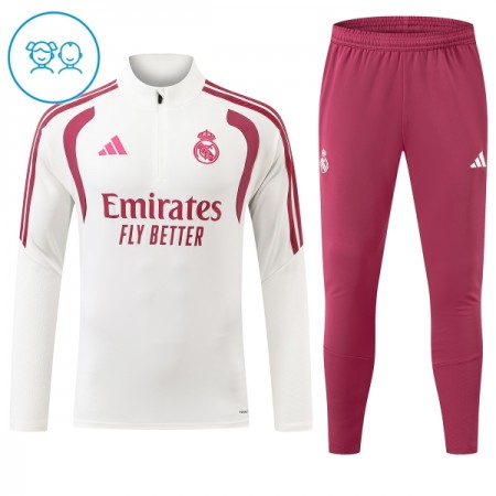 Lasten Real Madrid Training Huppari Quarter-Zip 2026-27 Valkoinen