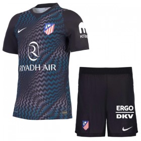 Jalkapallo Peliasut Atlético Madrid Maalivahti Lasten 2026-27 Musta Lyhythihainen